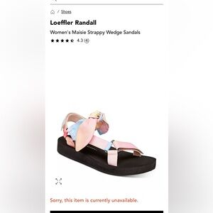 Loeffler Randall Multicolor Strappy Wedge Sandals